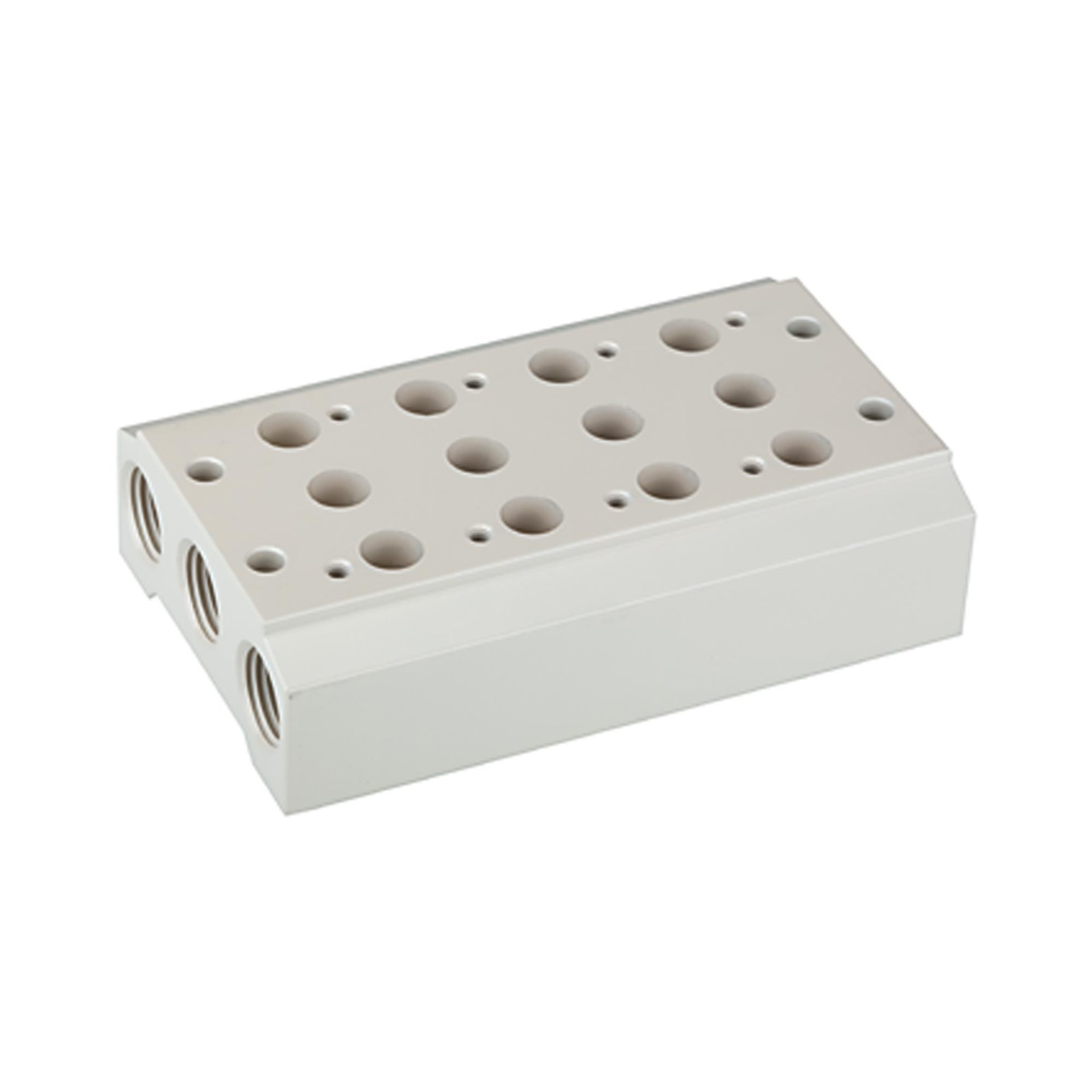 RIEGLER Mehrfach-Grundplatte für 5/2-5/3-Wegeventile, 2 Positionen, G 1/2 Produktbild img1 L