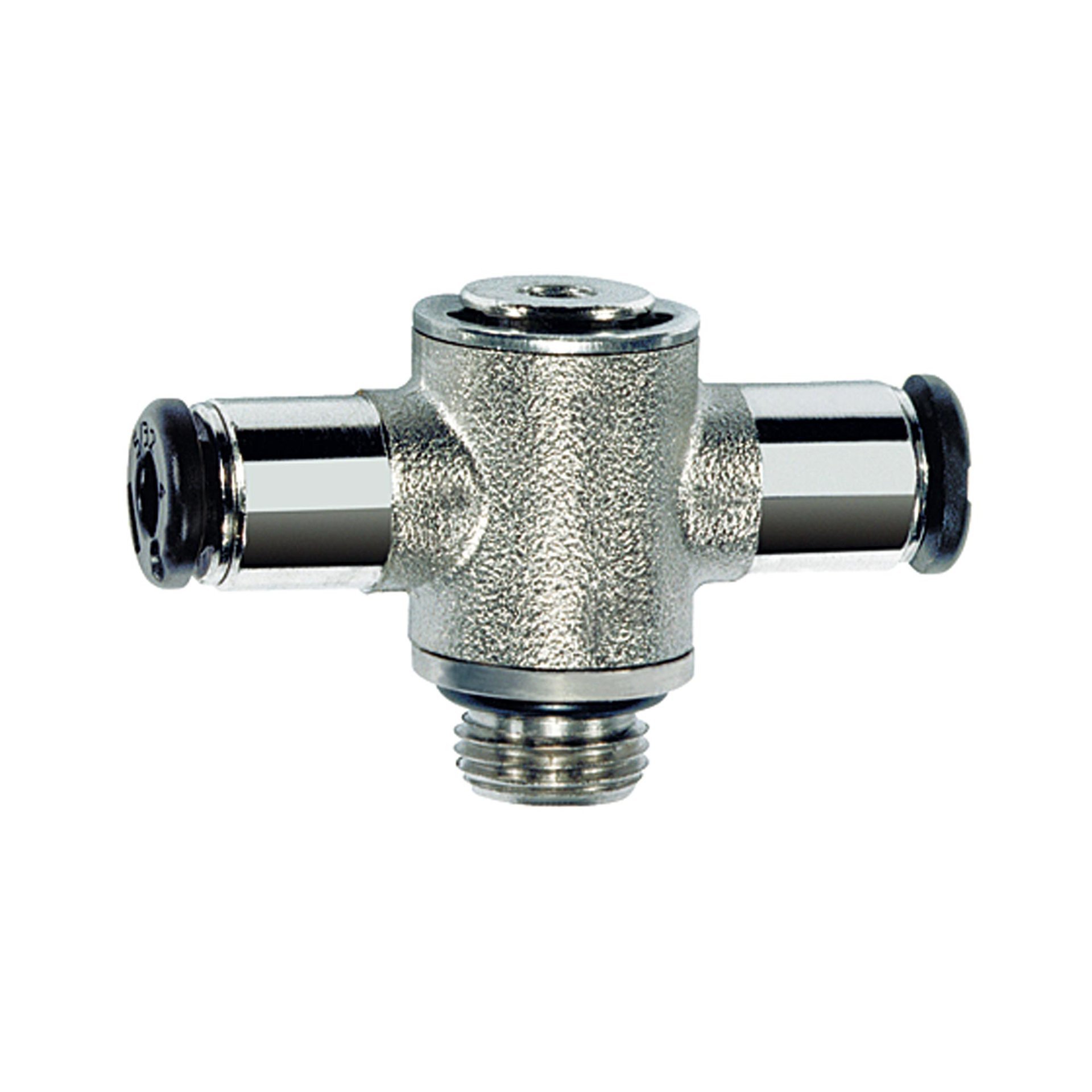 RIEGLER T-Steckverschraubung »click-clock«, drehbar, M5 a., Schlauch-Ø 5 Produktbild img1 L