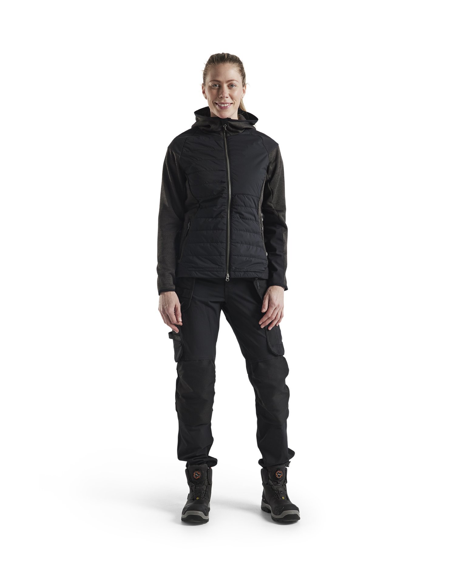 Damen Hybrid Jacke Dunkelgrau/Schwarz XXL Produktbild img3 L