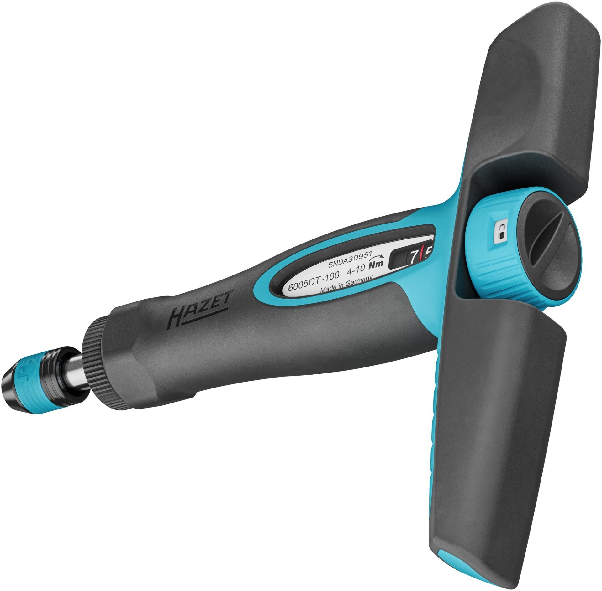 HAZET Drehmomentschraubendreher mit Quergriff 6005CT-100 ∙ Drehmomentbereich min-max: 4 – 10 Nm ∙ Genauigkeit: 6% ∙ 1/4 Zoll (6,3 mm) Sechskant hohl ∙ Länge: 198 mm Produktbild img6 L