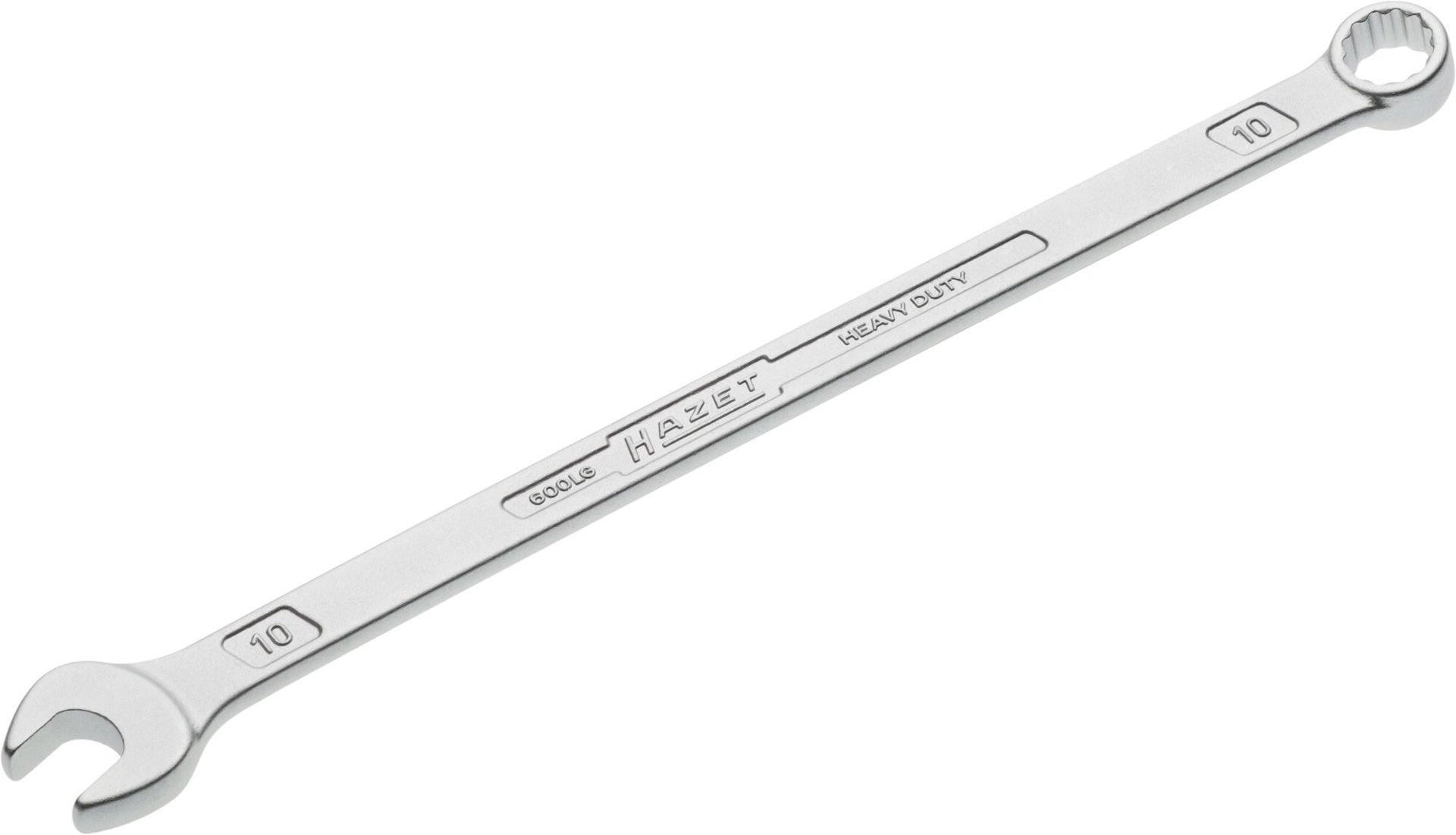 HAZET Ring-Maulschlüssel ∙ extralang ∙ schlanke Bauform 600LG-10 ∙ Außen Doppelsechskant-Tractionsprofil ∙ SW 10 mm Produktbild img1 L