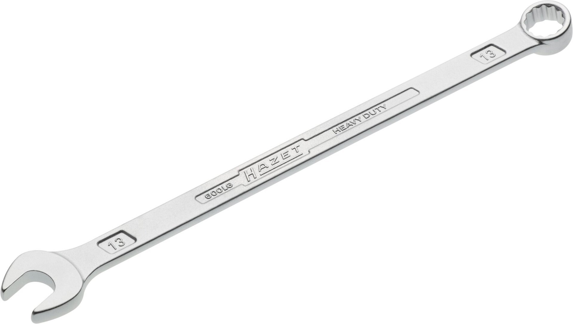 HAZET Ring-Maulschlüssel ∙ extralang ∙ schlanke Bauform 600LG-13 ∙ Außen Doppelsechskant-Tractionsprofil ∙ SW 13 mm Produktbild img1 L
