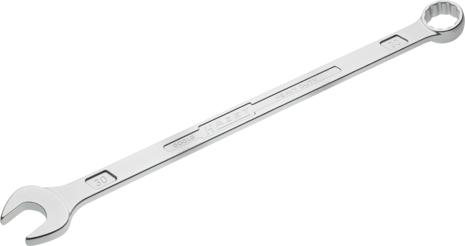 HAZET Ring-Maulschlüssel ∙ extralang ∙ schlanke Bauform 600LG-30 ∙ Außen Doppelsechskant-Tractionsprofil ∙ SW 30 mm Produktbild img1 L