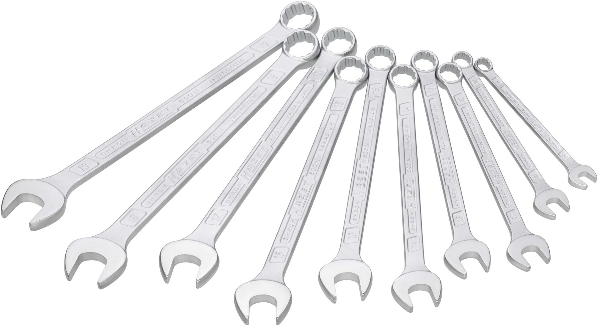 HAZET Ring-Maulschlüssel Satz 600SPC/10 ∙ Außen Doppelsechskant-Tractionsprofil ∙ 10-teilig ∙ 8 – 19 Produktbild img1 L