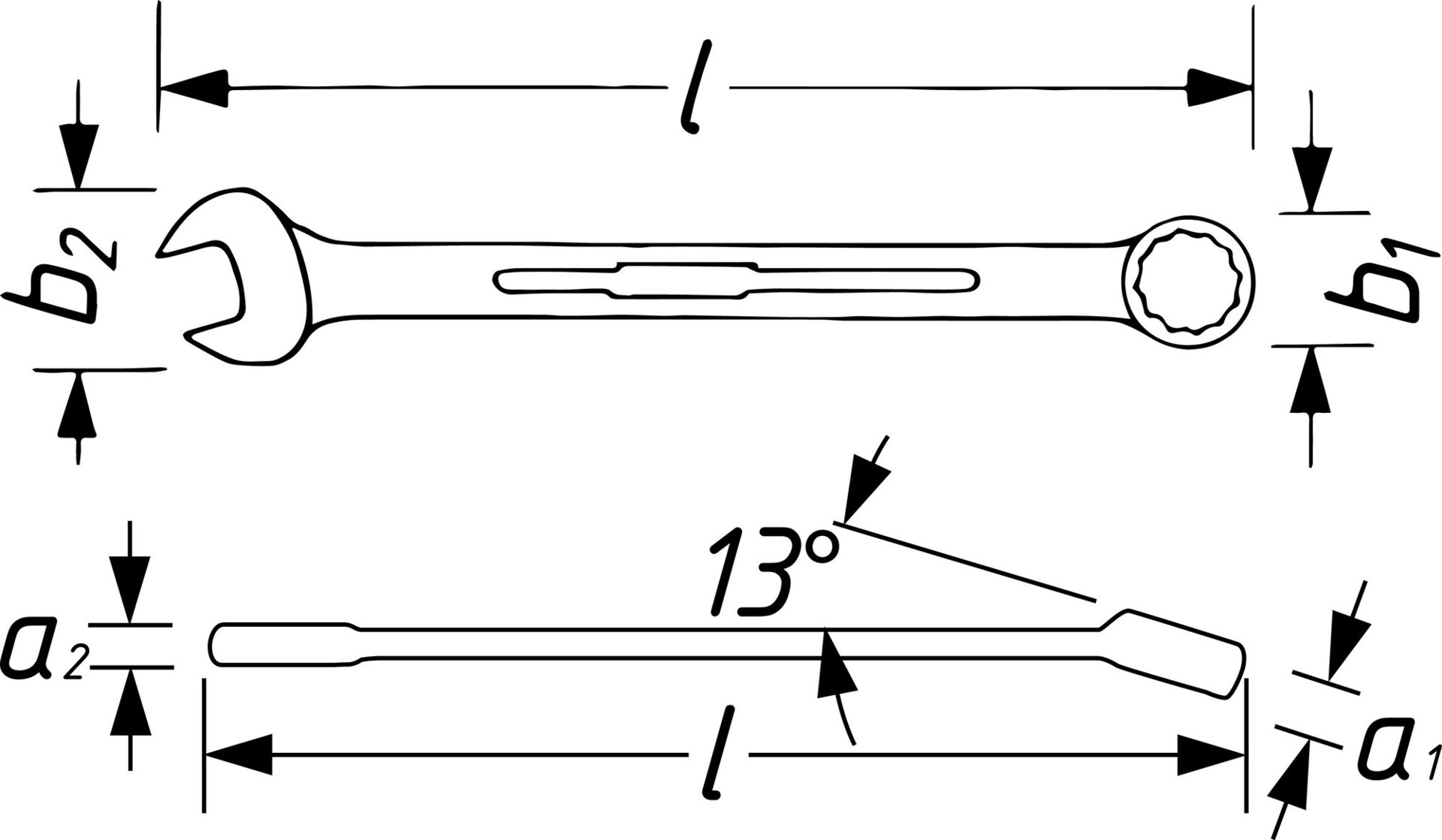 HAZET Knarren Ring-Maulschlüssel 606-13 ∙ Außen Doppelsechskant-Tractionsprofil ∙ SW 13 mm Produktbild img5 L