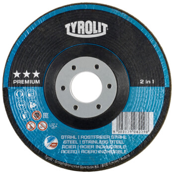 Tyrolit PREMIUM 2in1 RONDELLER für Stahl und Edelstahl Produktbild img1 L