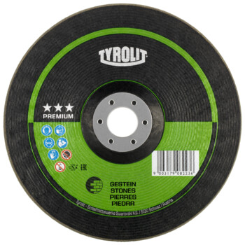 Tyrolit Rondeller® Schleifscheibe 115x22,23 mm C36S PREMIUM Gestein Produktbild img1 L
