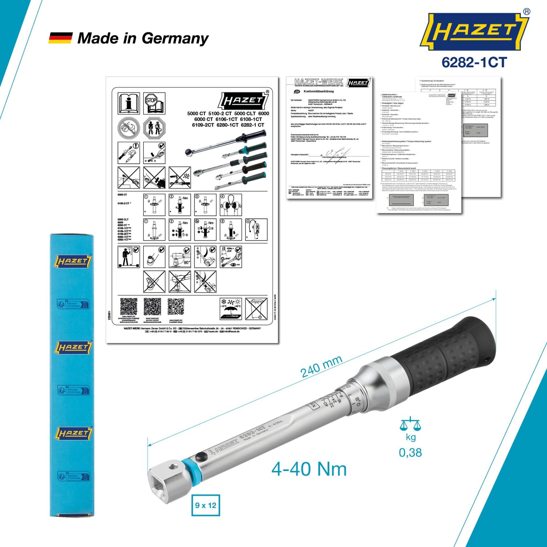 HAZET Drehmomentschlüssel 6282-CT Produktbild img4 L