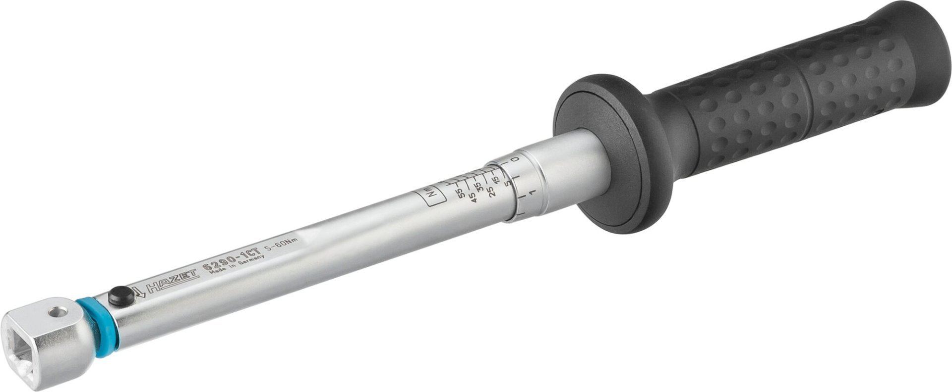 HAZET Drehmomentschlüssel 6290-1CT ∙ Drehmomentbereich min-max: 5 – 60 Nm ∙ Genauigkeit: 2% ∙ 9 x 12 mm Einsteck-Vierkant hohl ∙ Länge: 306 mm Produktbild img1 L
