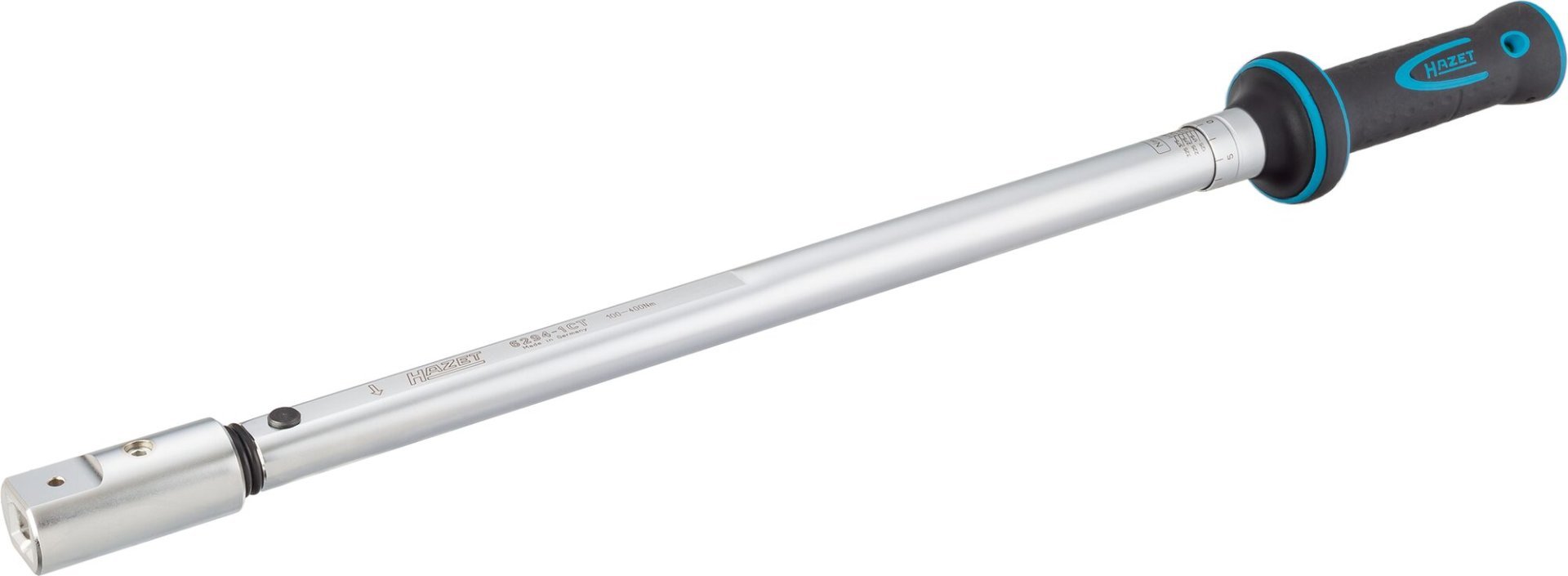 HAZET Drehmomentschlüssel 6294-1CT ∙ Drehmomentbereich min-max: 100 – 400 Nm ∙ Genauigkeit: 2% ∙ 14 x 18 mm Einsteck-Vierkant hohl ∙ Länge: 718 mm Produktbild img1 L