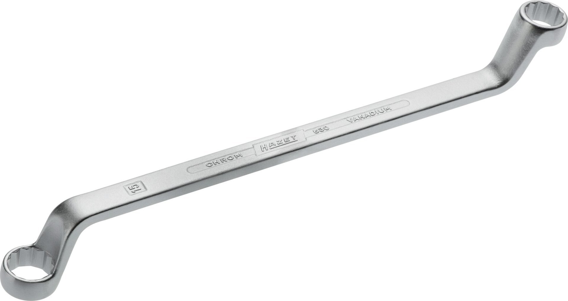 HAZET Doppel-Ringschlüssel 630-14X15 ∙ Außen Doppelsechskant-Tractionsprofil ∙ SW 14 x 15 mm Produktbild img1 L