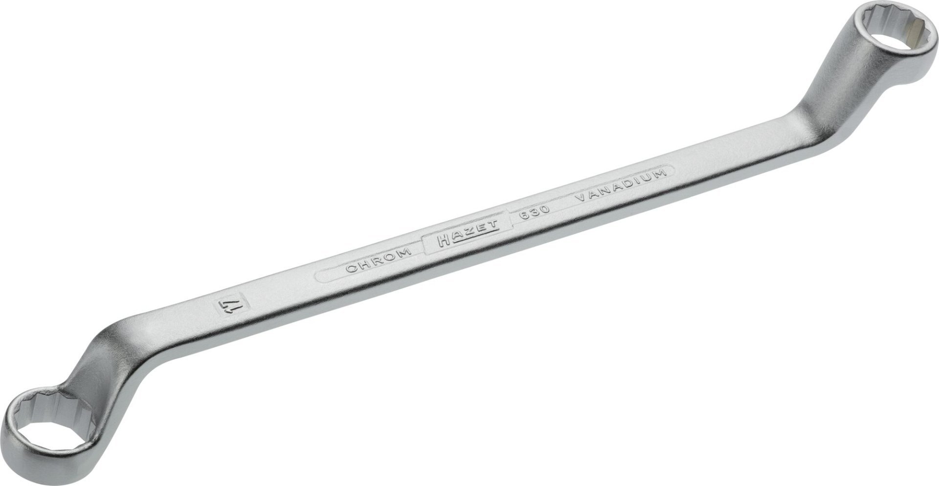 HAZET Doppel-Ringschlüssel 630-16X17 ∙ Außen Doppelsechskant-Tractionsprofil ∙ SW 16 x 17 mm Produktbild img1 L