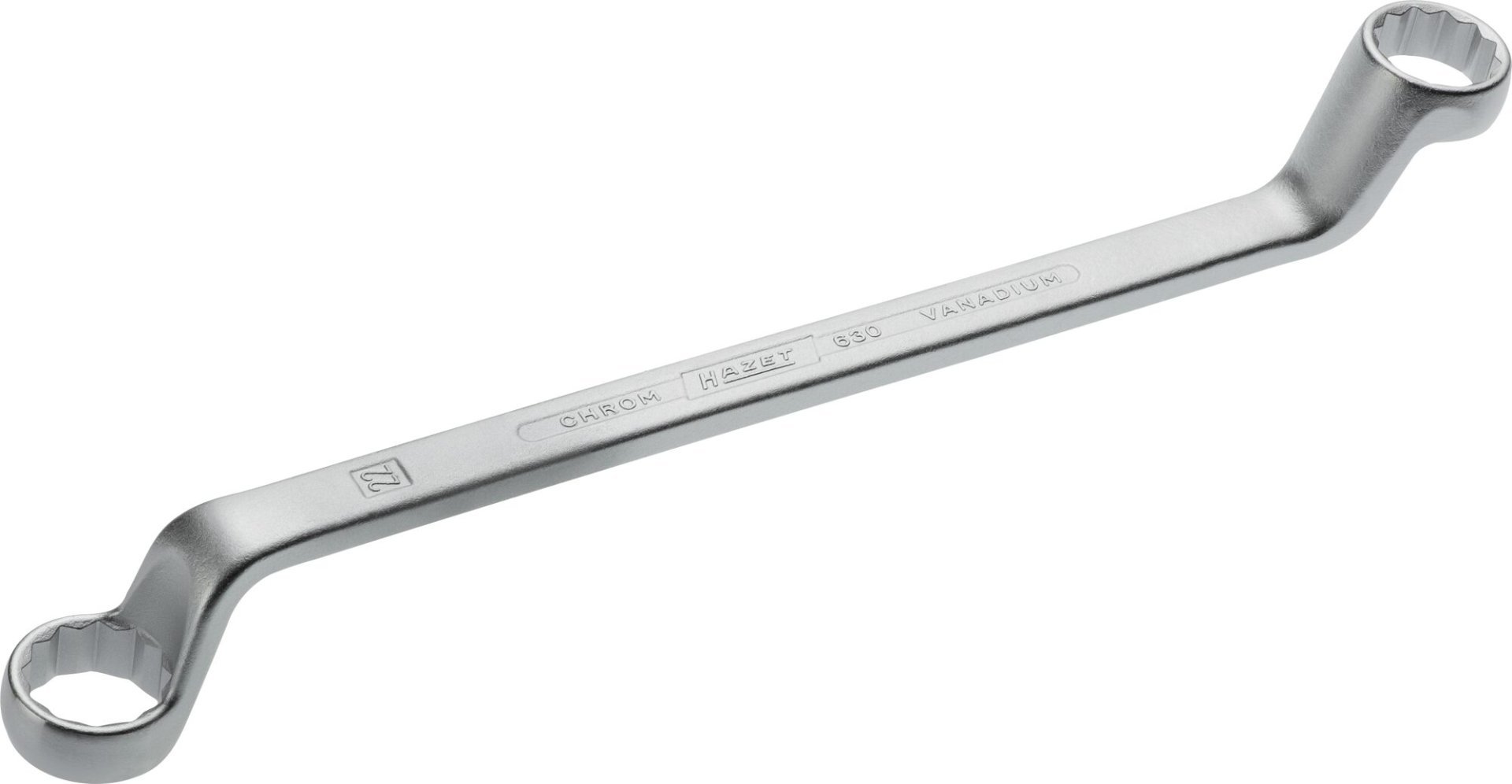 HAZET Doppel-Ringschlüssel 630-21X22 ∙ Außen Doppelsechskant-Tractionsprofil ∙ SW 21 x 22 mm Produktbild img1 L