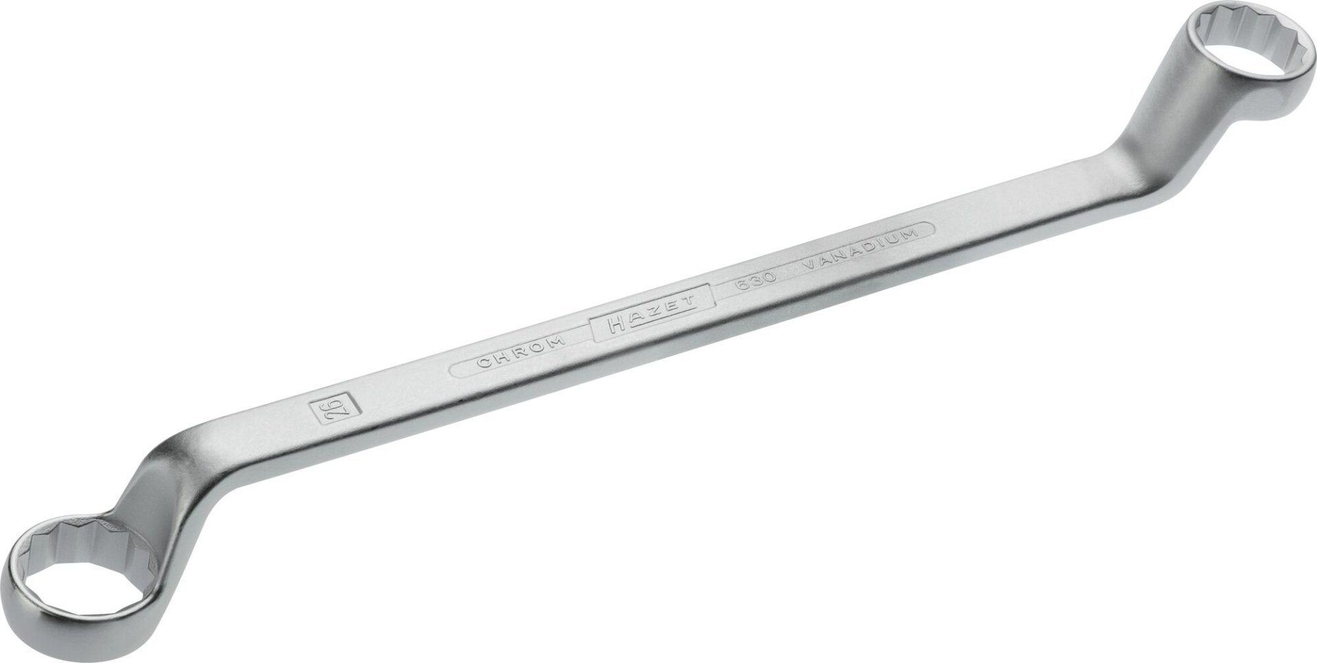 HAZET Doppel-Ringschlüssel 630-24X26 ∙ Außen Doppelsechskant-Tractionsprofil ∙ SW 24 x 26 mm Produktbild img1 L