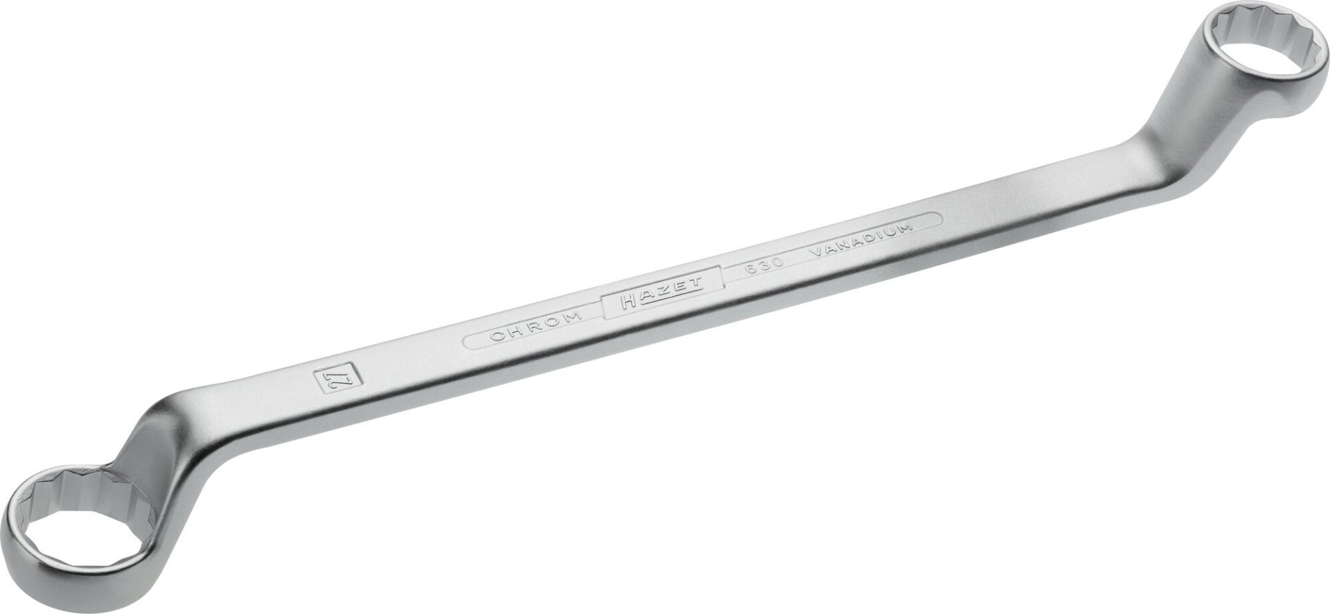HAZET Doppel-Ringschlüssel 630-24X27 ∙ Außen Doppelsechskant-Tractionsprofil ∙ SW 24 x 27 mm Produktbild img1 L