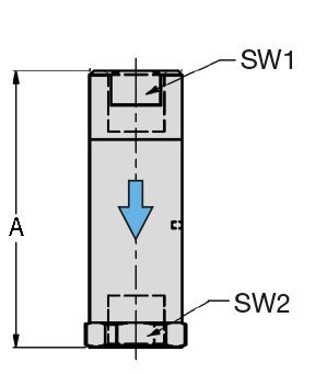 Inline-Druckregler, 2 x IG, mit Sekundärentlüftung, G 3/4, 8 bar Produktbild img2 L