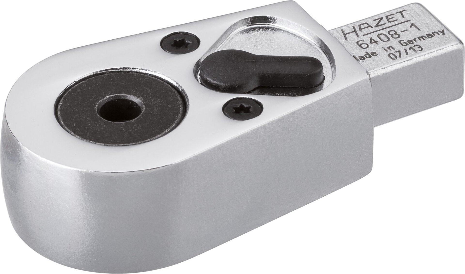 HAZET Bit Einsteck-Umschaltknarre 6408-1 ∙ 9 x 12 mm Einsteck-Vierkant massiv ∙ 5/16 Zoll (8 mm) Sechskant hohl ∙ Länge: 61 mm Produktbild img1 L
