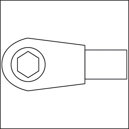 HAZET Bit Einsteck-Umschaltknarre 6408 ∙ 9 x 12 mm Einsteck-Vierkant massiv ∙ 1/4 Zoll (6,3 mm) Sechskant hohl ∙ Länge: 46,5 mm Produktbild img2 L