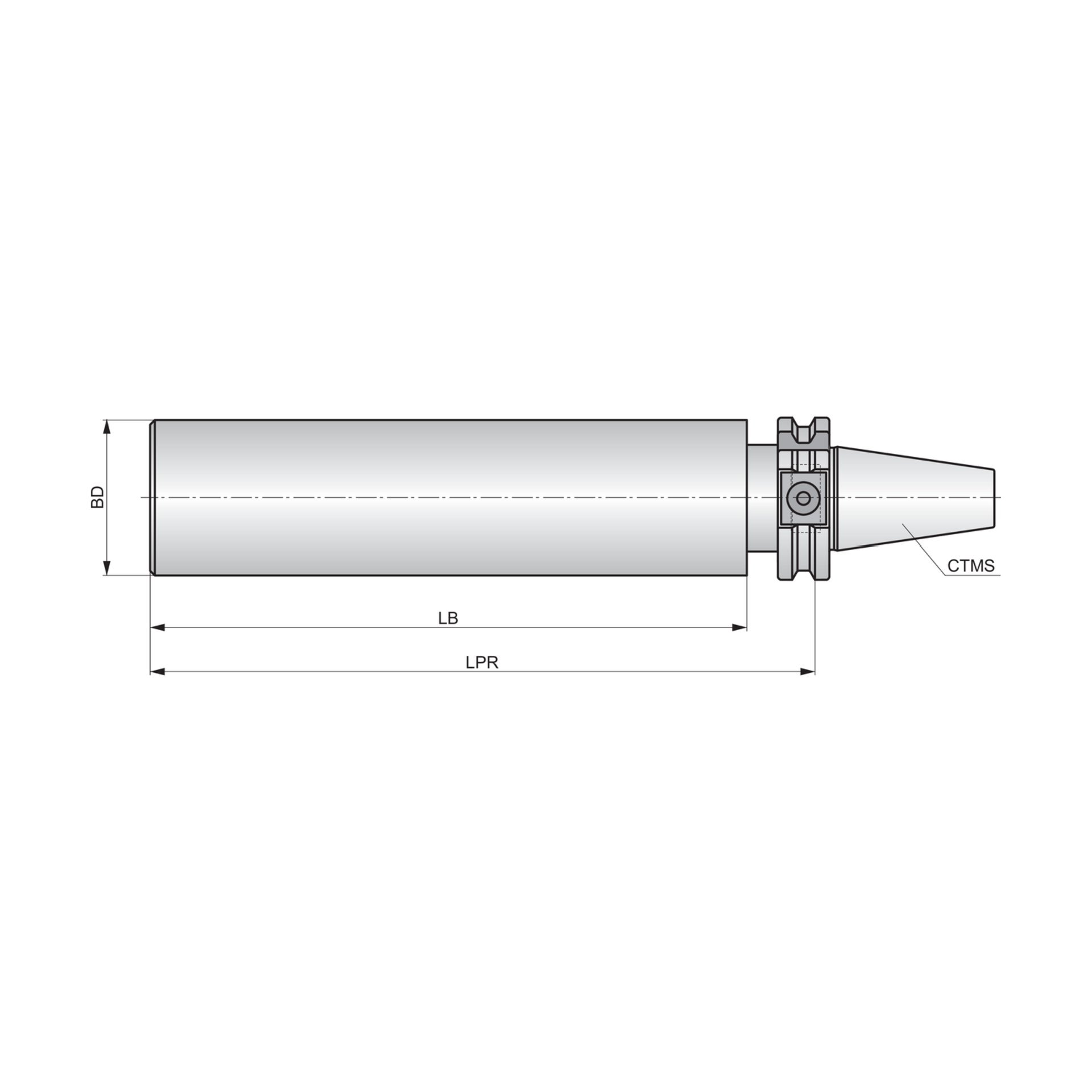 Dormer Pramet DIN 69871 Rohling für Spezialhalter 69871.40A-BLA.63.250 Produktbild img2 L