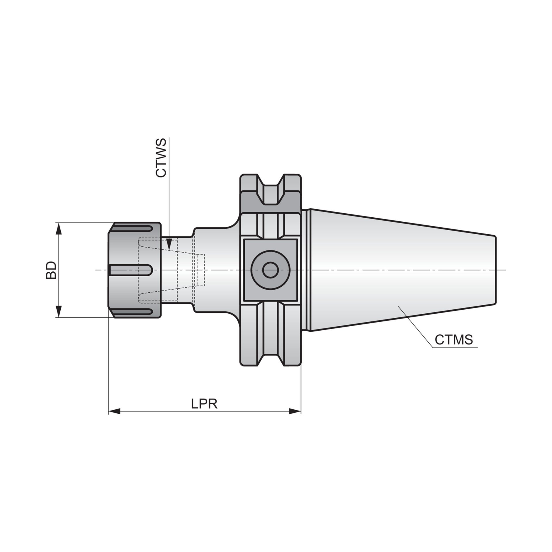 Dormer Pramet DIN 69871 - Spannzangenfutter 69871-CC-ER Produktbild img2 L