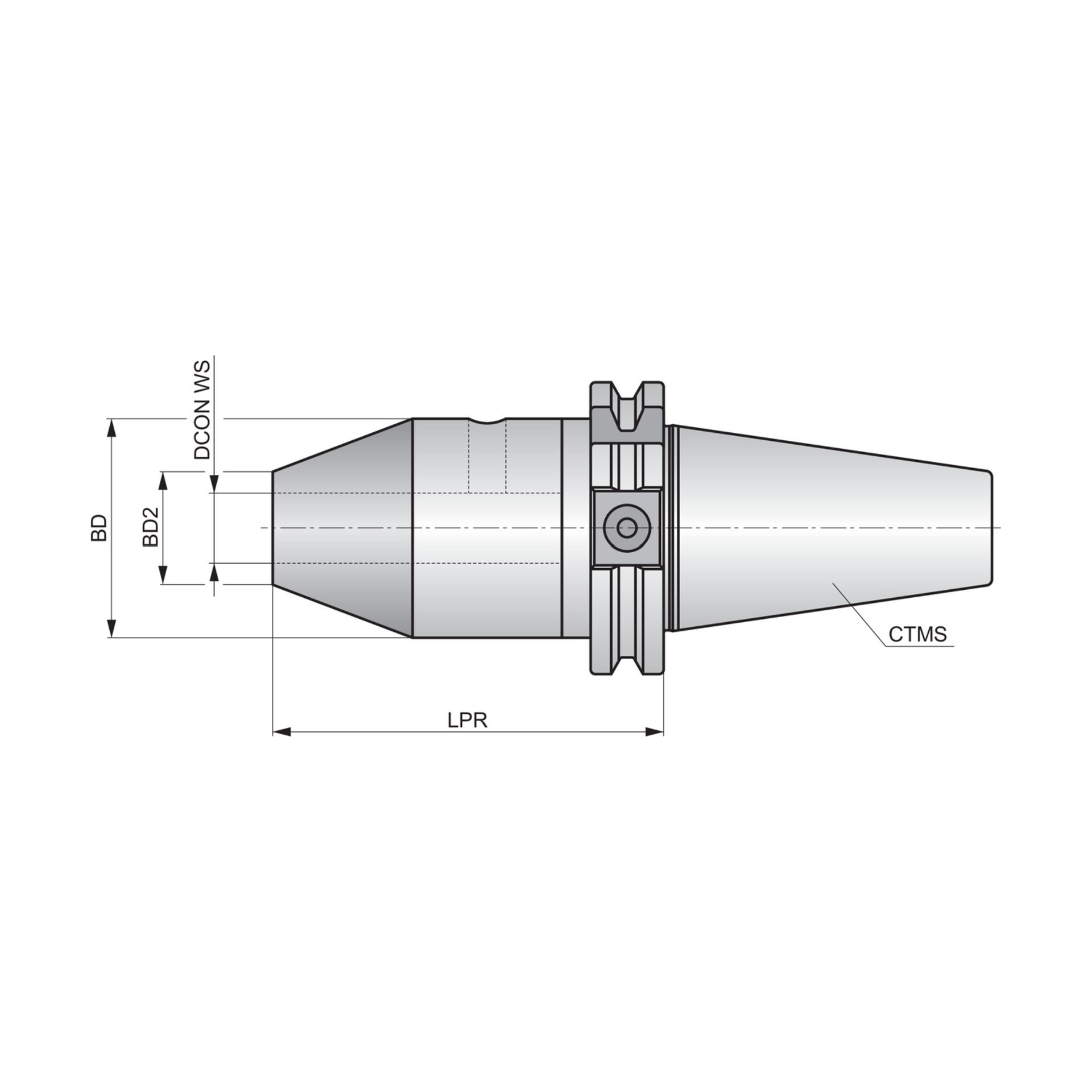 Dormer Pramet DIN 69871 Präzisionsbohrfutter 69871-DC Produktbild img2 L