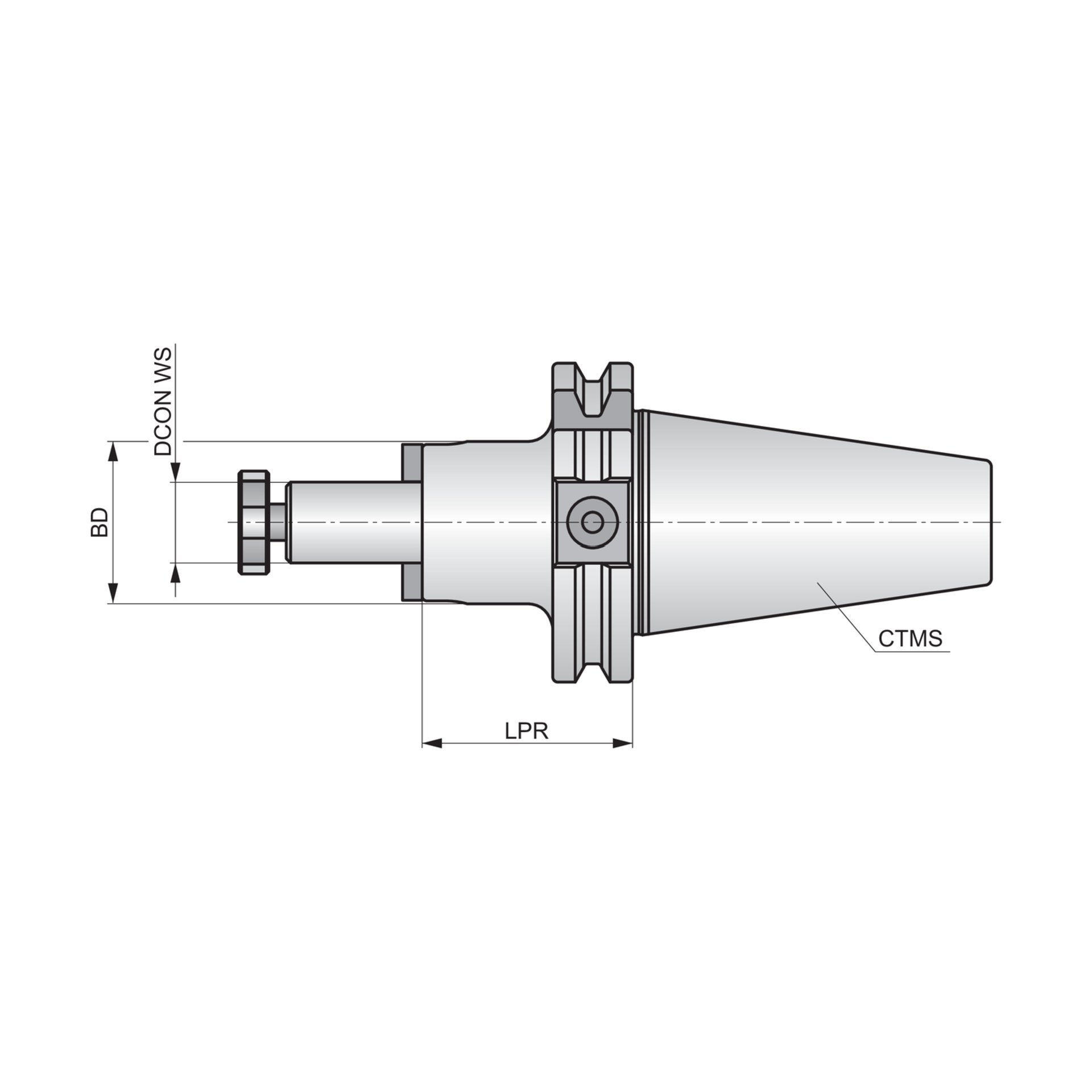 DIN 69871 Kombi-Aufsteckdorn 69871.50ADB-FMH2.16.055 Produktbild img2 L