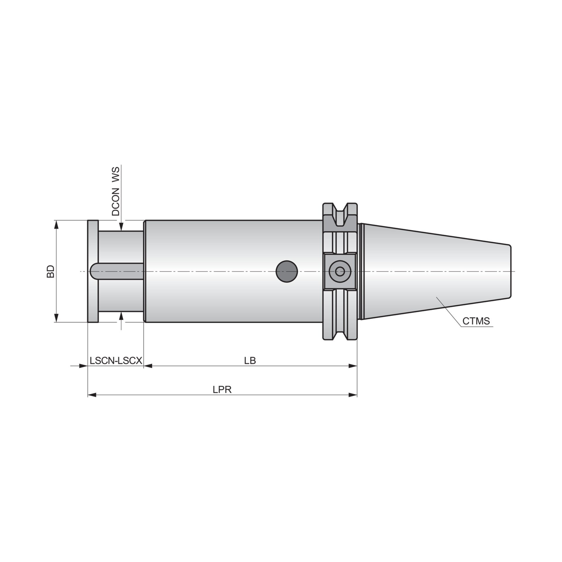 Dormer Pramet DIN 69871 Halter für Scheibenfräser 69871-FMH4 Produktbild img1 L