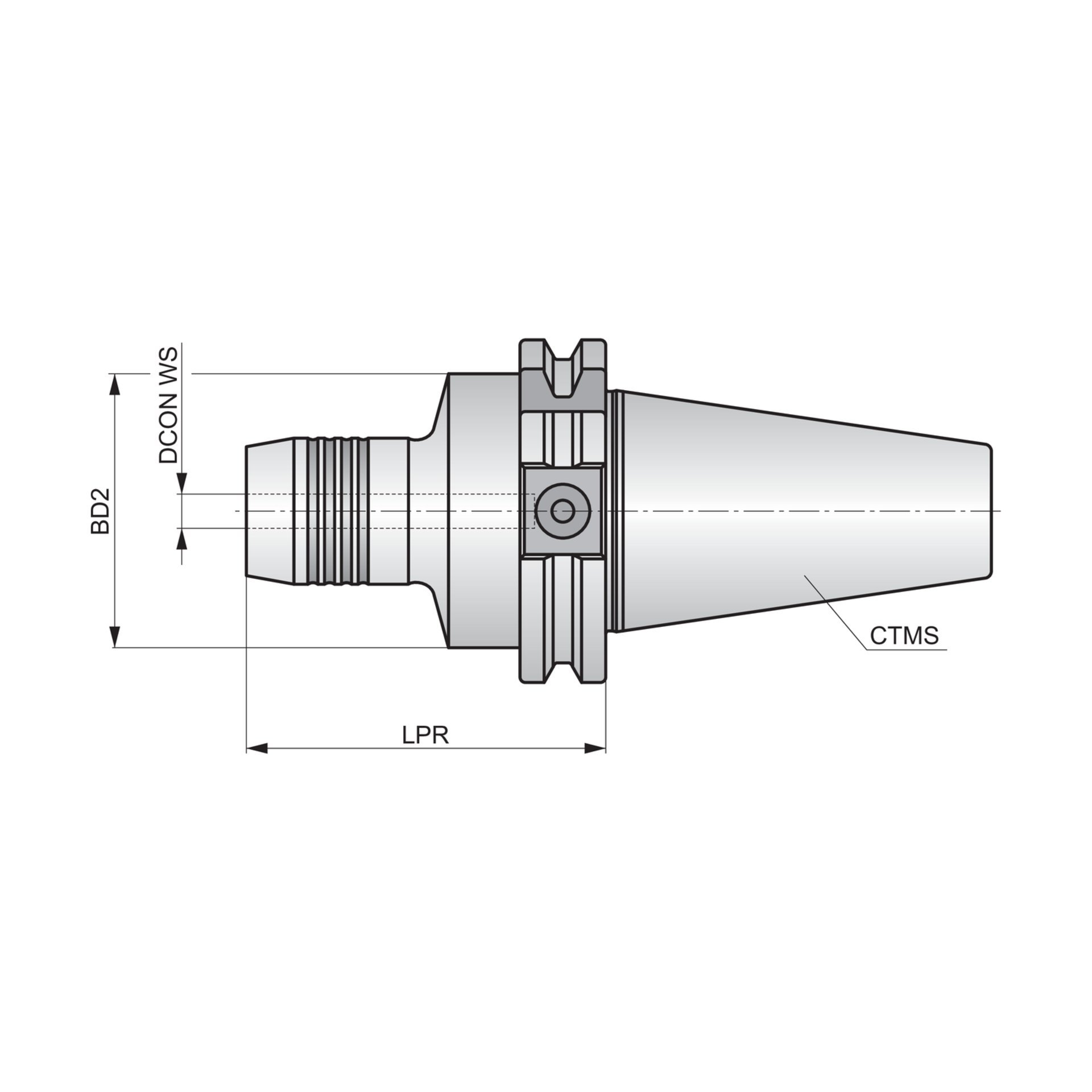 Dormer Pramet DIN 69871 Hydraulisches Spannfutter 69871-HC Produktbild img2 L