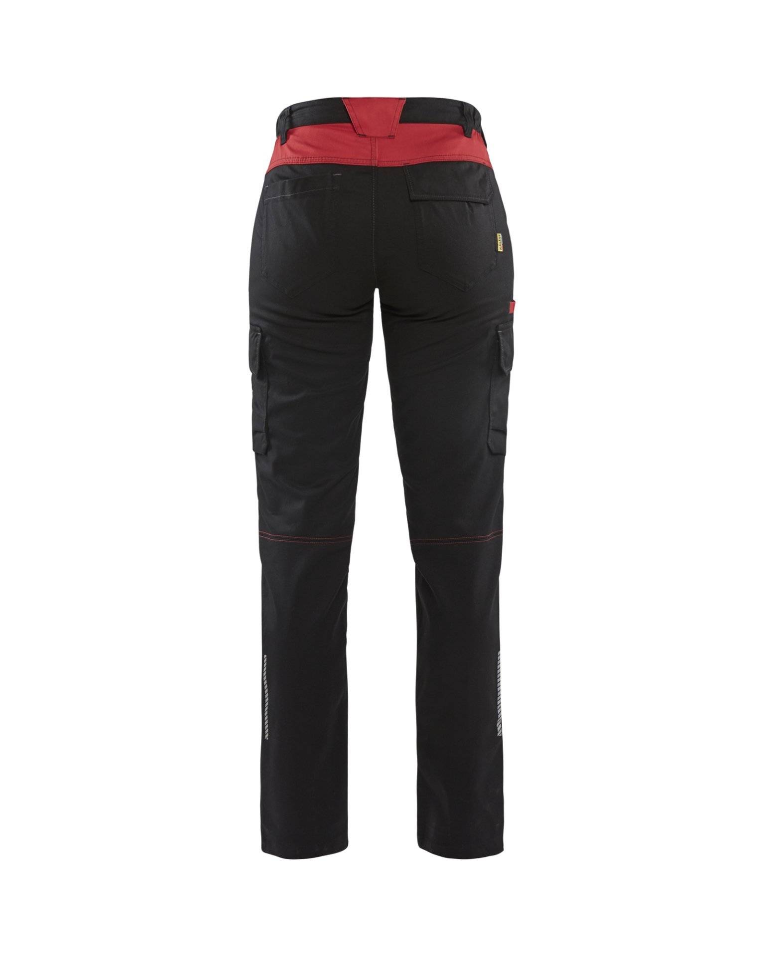 Damen Industrie Arbeitshose Stretch Schwarz/Rot C34 Produktbild img2 L