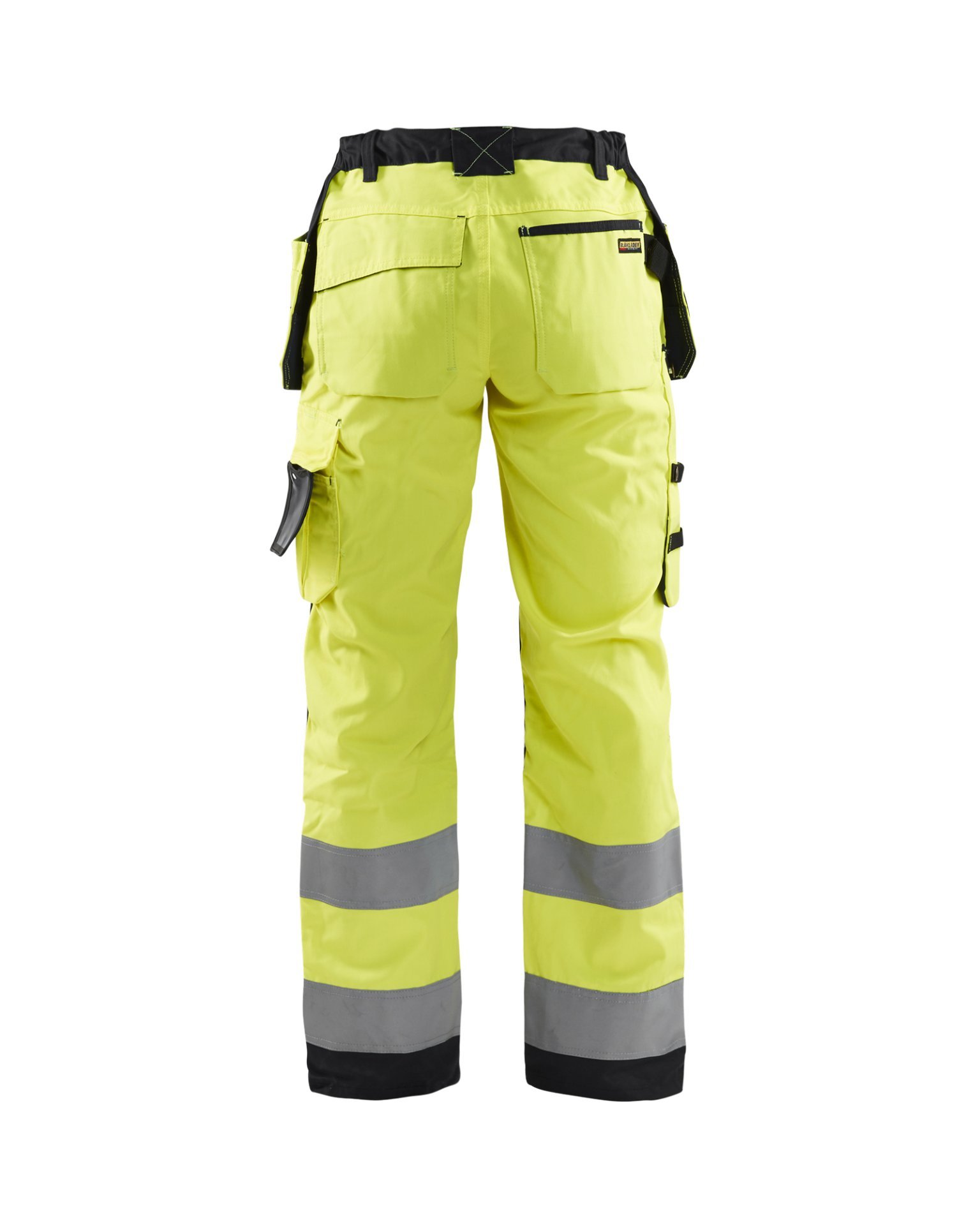 Damen High Vis Arbeitshose mit Werkzeugtaschen High Vis Gelb/Schwarz D24 Produktbild img2 L