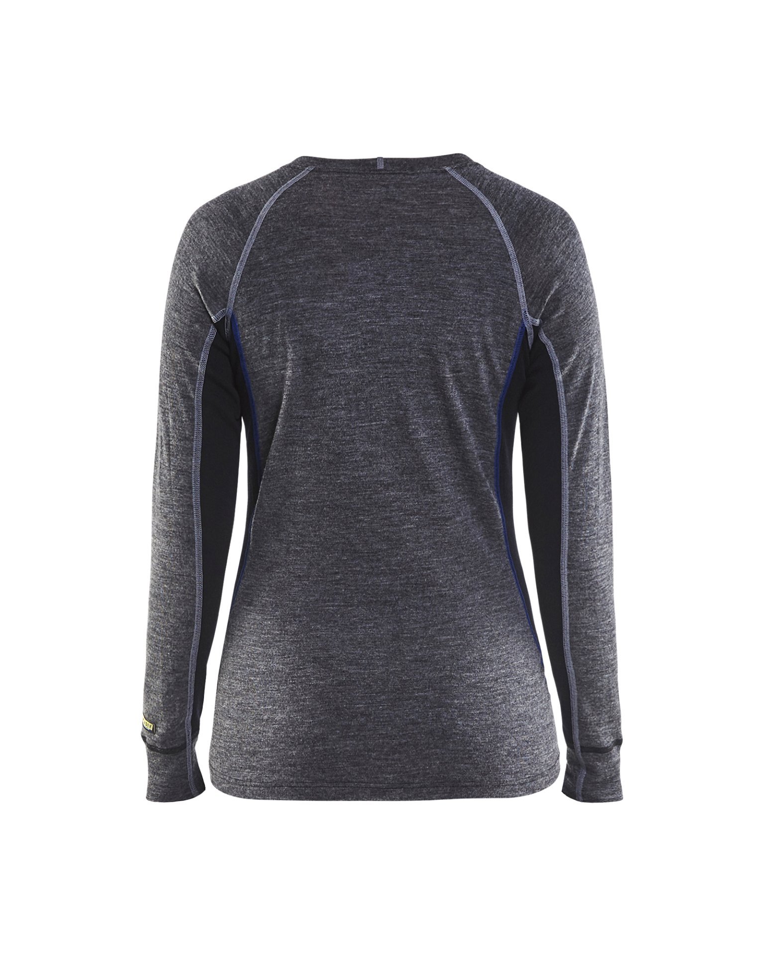 Damen Unterhemd WARM, 100% Merinowolle Mittelgrau/Schwarz M Produktbild img2 L