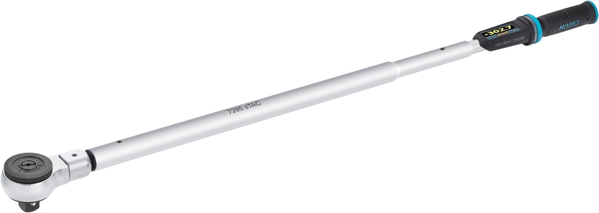 HAZET Elektronischer Drehmoment- / Drehwinkelschlüssel 7295-2STACCAL ∙ Drehmomentbereich min-max: 65 – 650 Nm ∙ lbf min-max: 48 – 480 lbf.ft  ∙ Genauigkeit: 1% ∙ 14 x 18 mm Einsteck-Vierkant hohl, 3/4 Zoll (20 mm) Vierkant massiv ∙ Länge: 1141 mm Produktbild img1 L