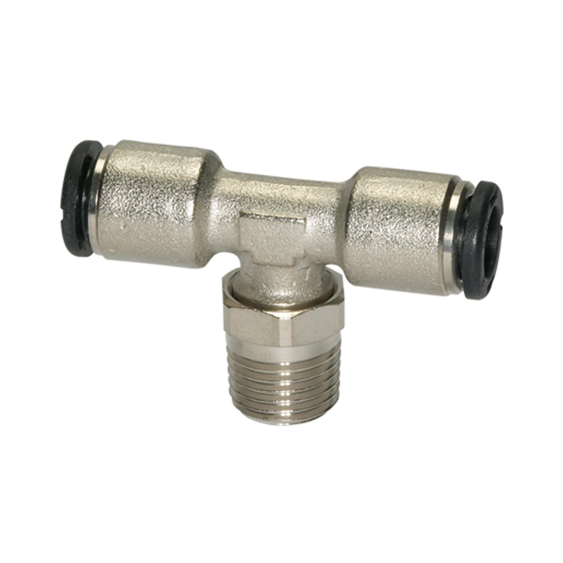 RIEGLER T-Steckverschraubung »click-clock«, drehbar, R 3/8 außen Ø 8 mm Produktbild img1 L