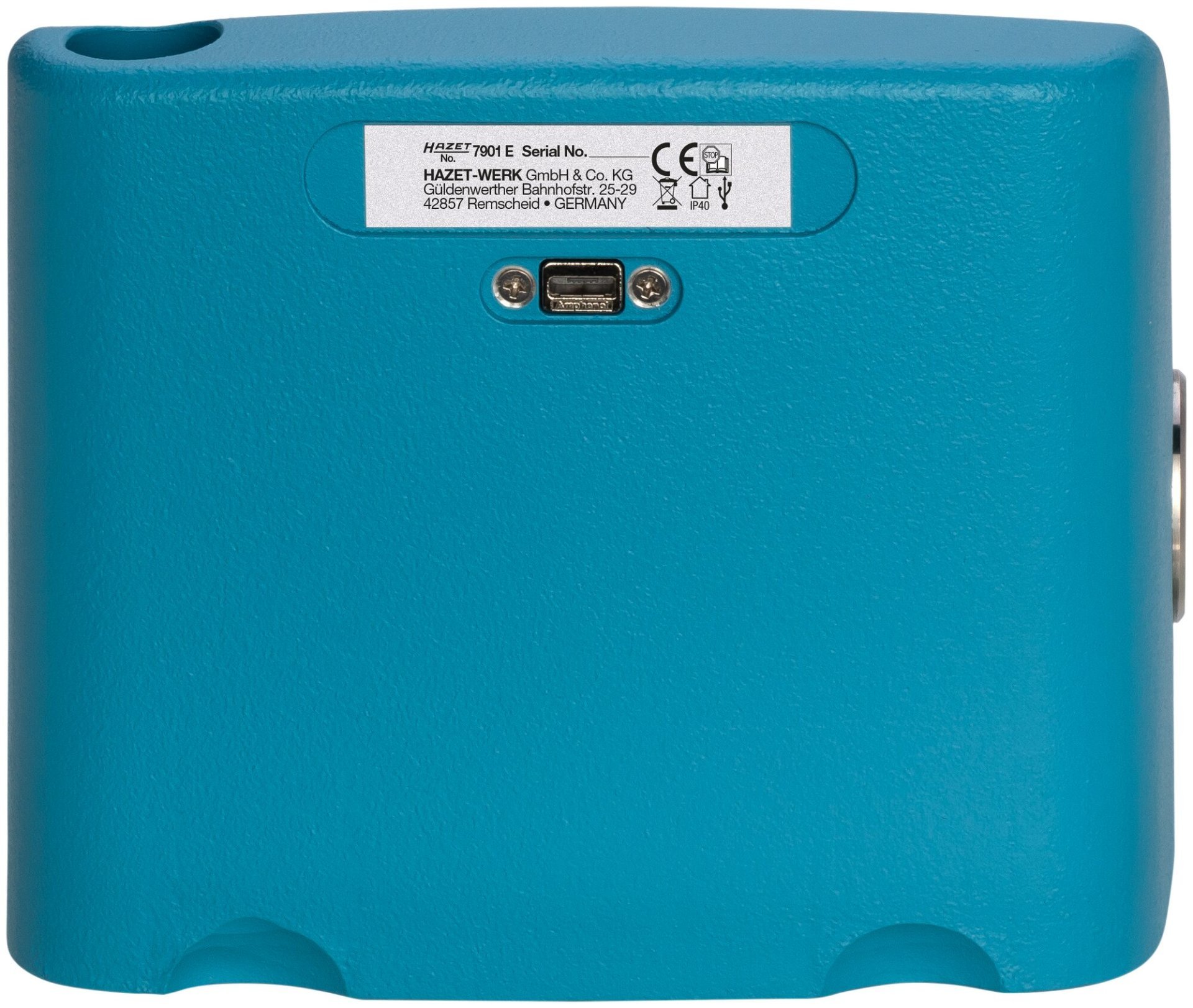 HAZET Drehmoment-Prüfgerät ∙ elektronisch ∙ 10 – 350 Nm 7901E ∙ Drehmomentbereich min-max: 10 – 350 Nm ∙ 1/2 Zoll (12,5 mm) Vierkant hohl ∙ L x B x H: 138 mm x 110 mm x 117 mm Produktbild img8 L