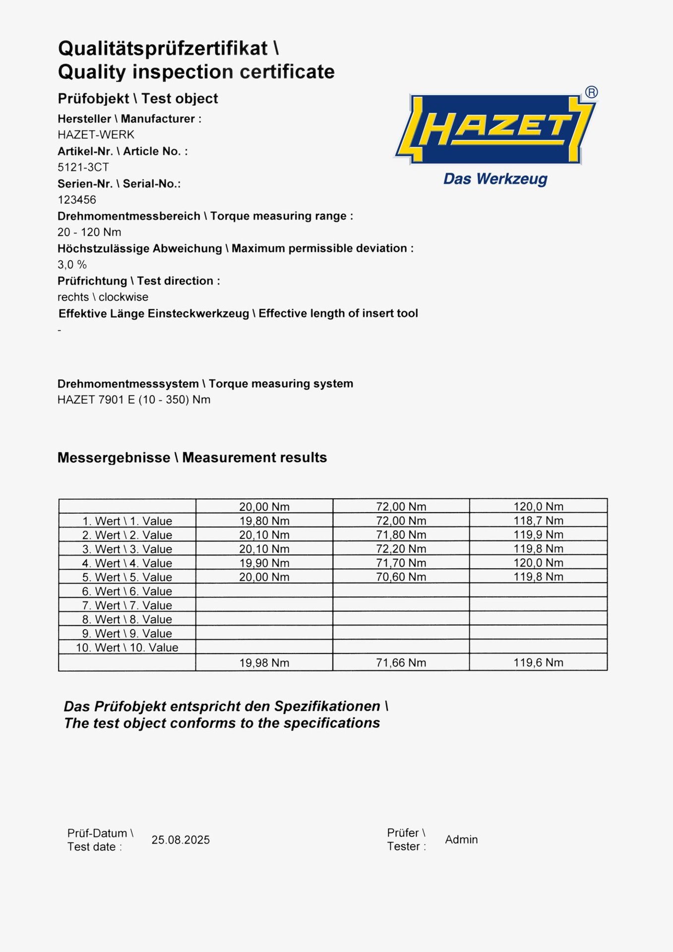 HAZET Prüfsoftware Torque-Testing 7930D Produktbild img4 L