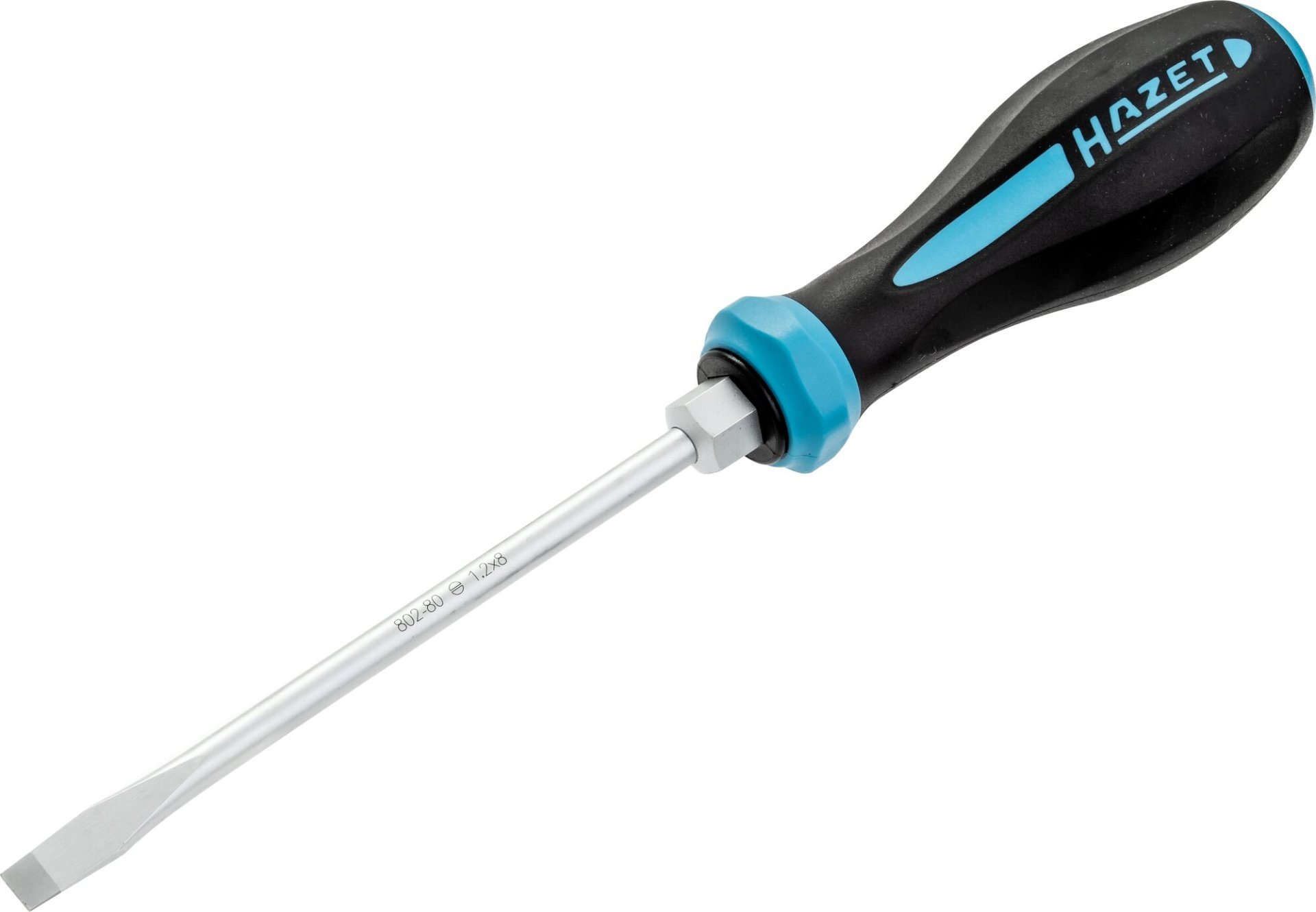 HAZET Schraubendreher HEXAnamic® 802-80 ∙ Schlitz Profil ∙ SW 1,2 x 8 mm Produktbild img1 L