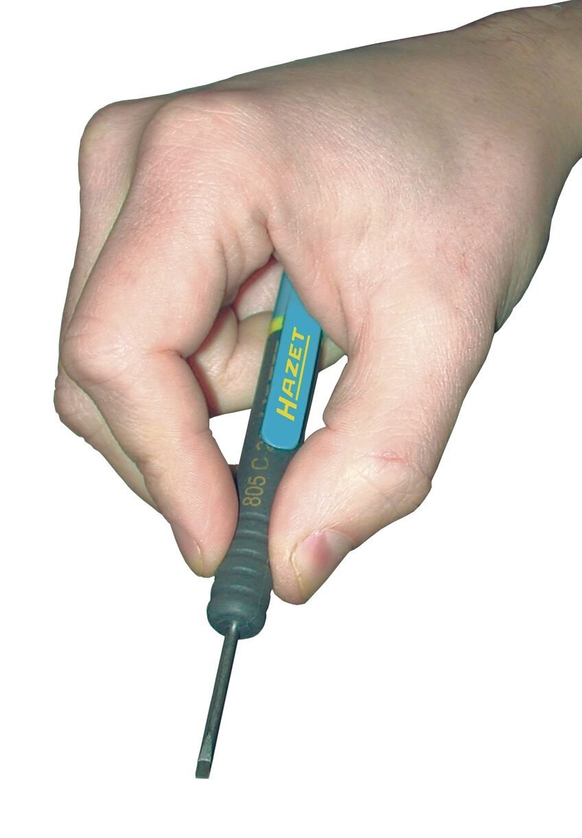 HAZET Clip-Schraubendreher 805C-25 ∙ Schlitz Profil ∙ SW 0,4 x 2,5 mm Produktbild img4 L