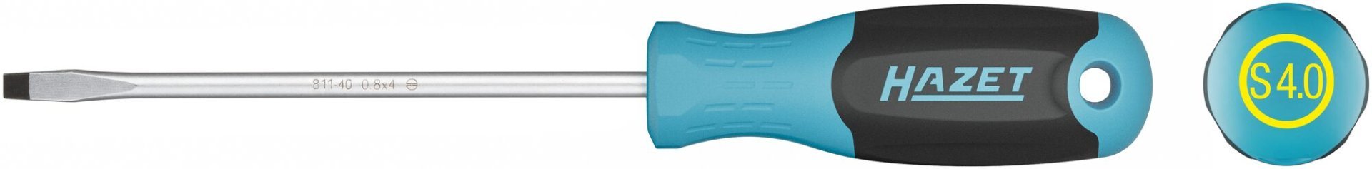 HAZET Schraubendreher 811-40 ∙ Schlitz Profil ∙ SW 0,8 x 4 mm Produktbild img10 L