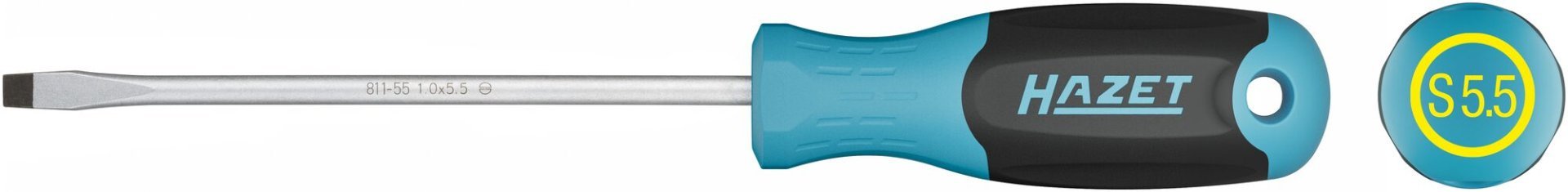 HAZET Schraubendreher 811-55 ∙ Schlitz Profil ∙ SW 1 x 5,5 mm Produktbild img10 L