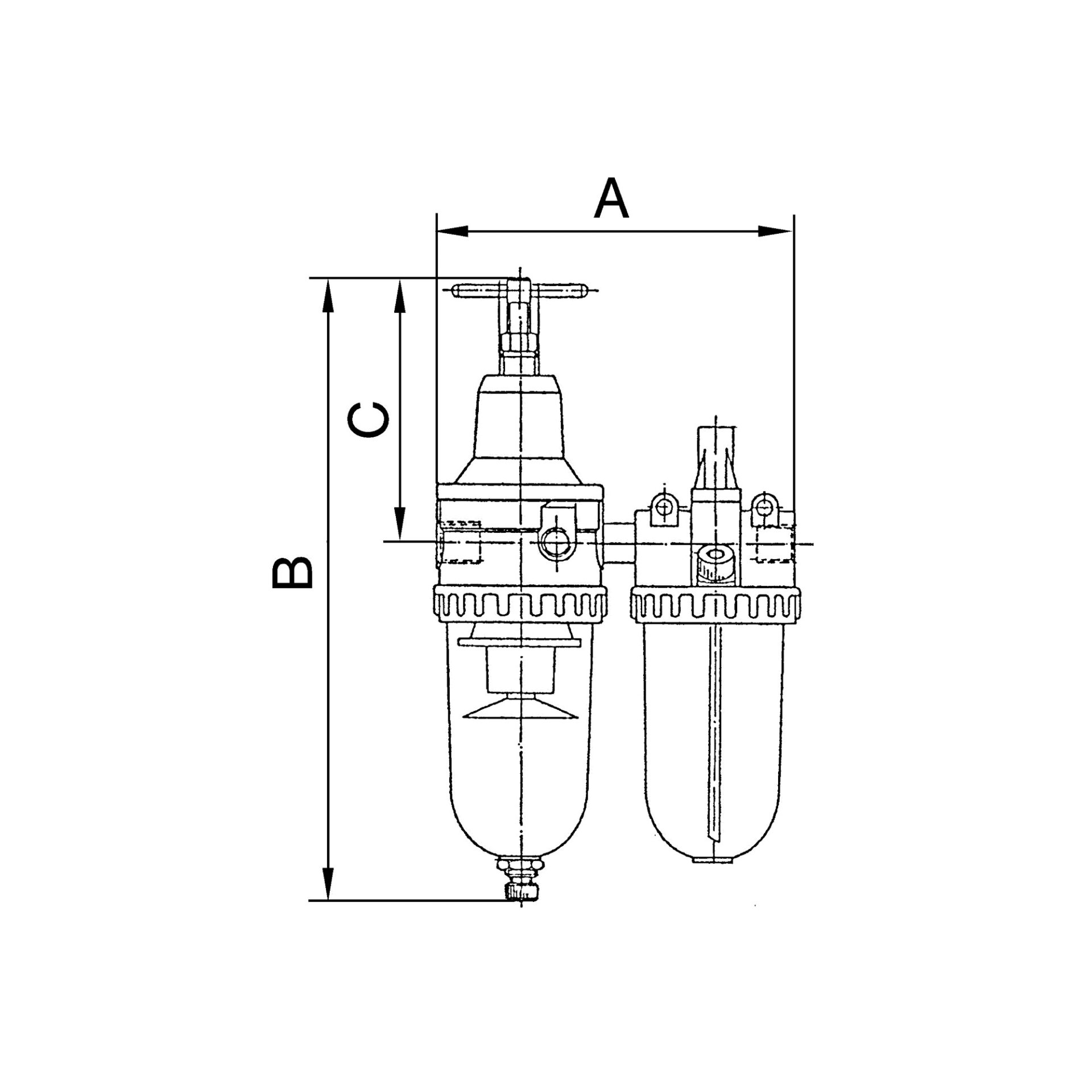 Wartungseinheit 2-tlg. »Standard«, mit PC-Behälter, BG 4, G 3/4 Produktbild img2 L