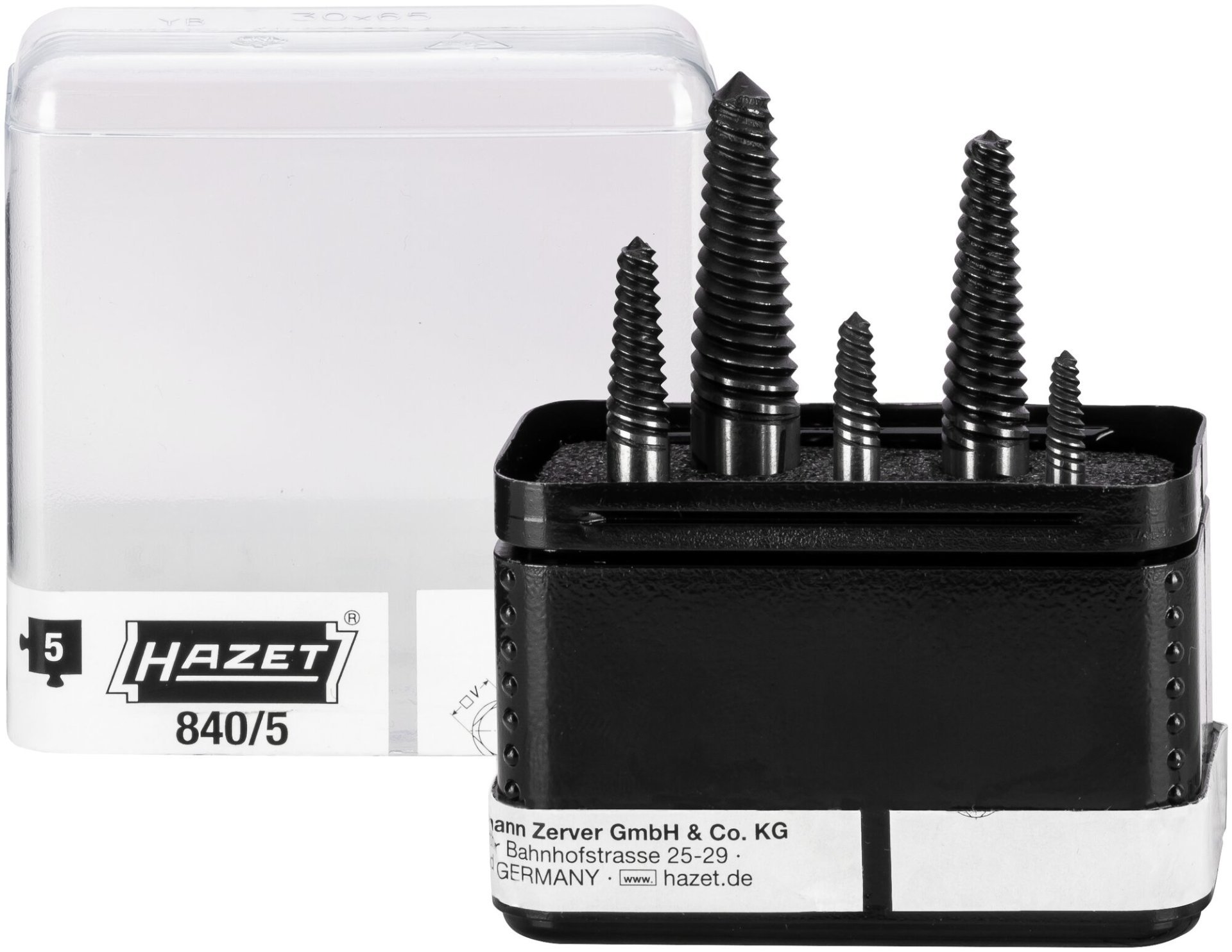 HAZET Schraubenausdreher Satz 840/5 ∙ 5-teilig ∙ SW M4 – M18 Produktbild img8 L