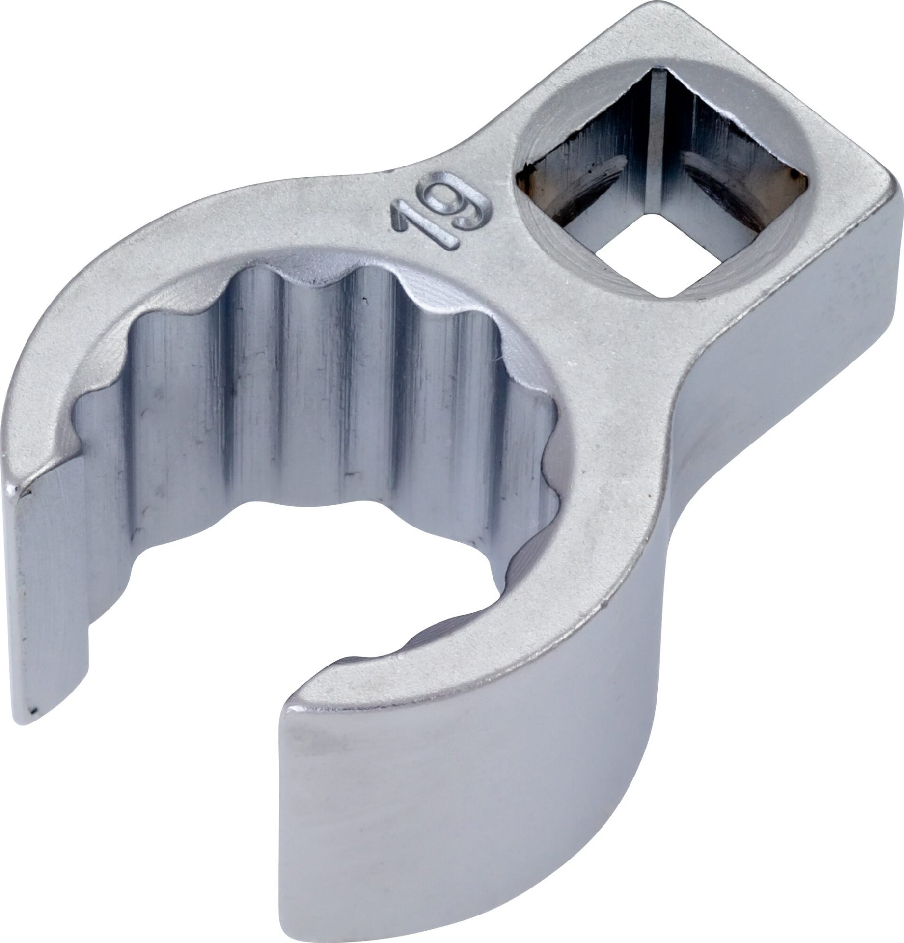 HAZET Ringschlüssel ∙ offen 848Z-19 ∙ 3/8 Zoll (10 mm) Vierkant hohl ∙ Außen Doppelsechskant Profil ∙ SW 19 mm ∙ Innenvierkant 10 = <sup>3</sup>⁄<sub>8</sub>″ Produktbild img1 L