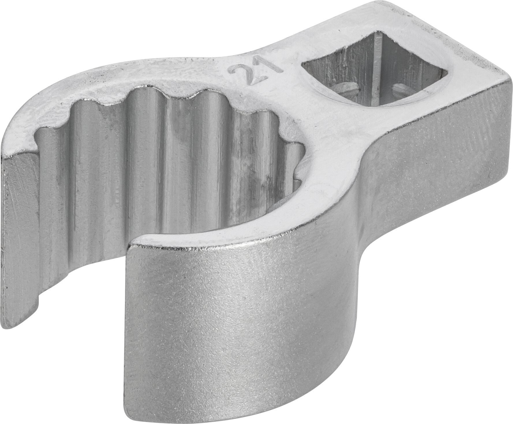 HAZET Ringschlüssel ∙ offen 848Z-21 ∙ 3/8 Zoll (10 mm) Vierkant hohl ∙ Außen Doppelsechskant Profil ∙ SW 21 mm ∙ Innenvierkant 10 = <sup>3</sup>⁄<sub>8</sub>″ Produktbild img1 L