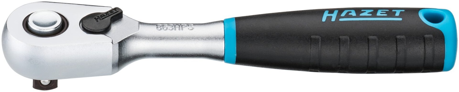 HAZET HiPer Feinzahn-Umschaltknarre ∙ Sicherheitsverriegelung 863HPS ∙ 1/4 Zoll (6,3 mm) Vierkant massiv ∙ Länge: 116 mm Produktbild img1 L