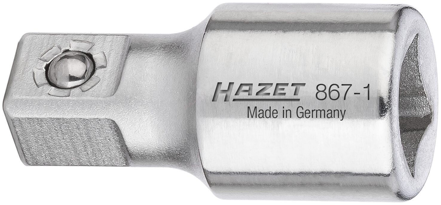 HAZET Verlängerung 867-1 ∙ 1/4 Zoll (6,3 mm) Vierkant hohl ∙ 1/4 Zoll (6,3 mm) Vierkant massiv ∙ Länge: 25 mm Produktbild img1 L