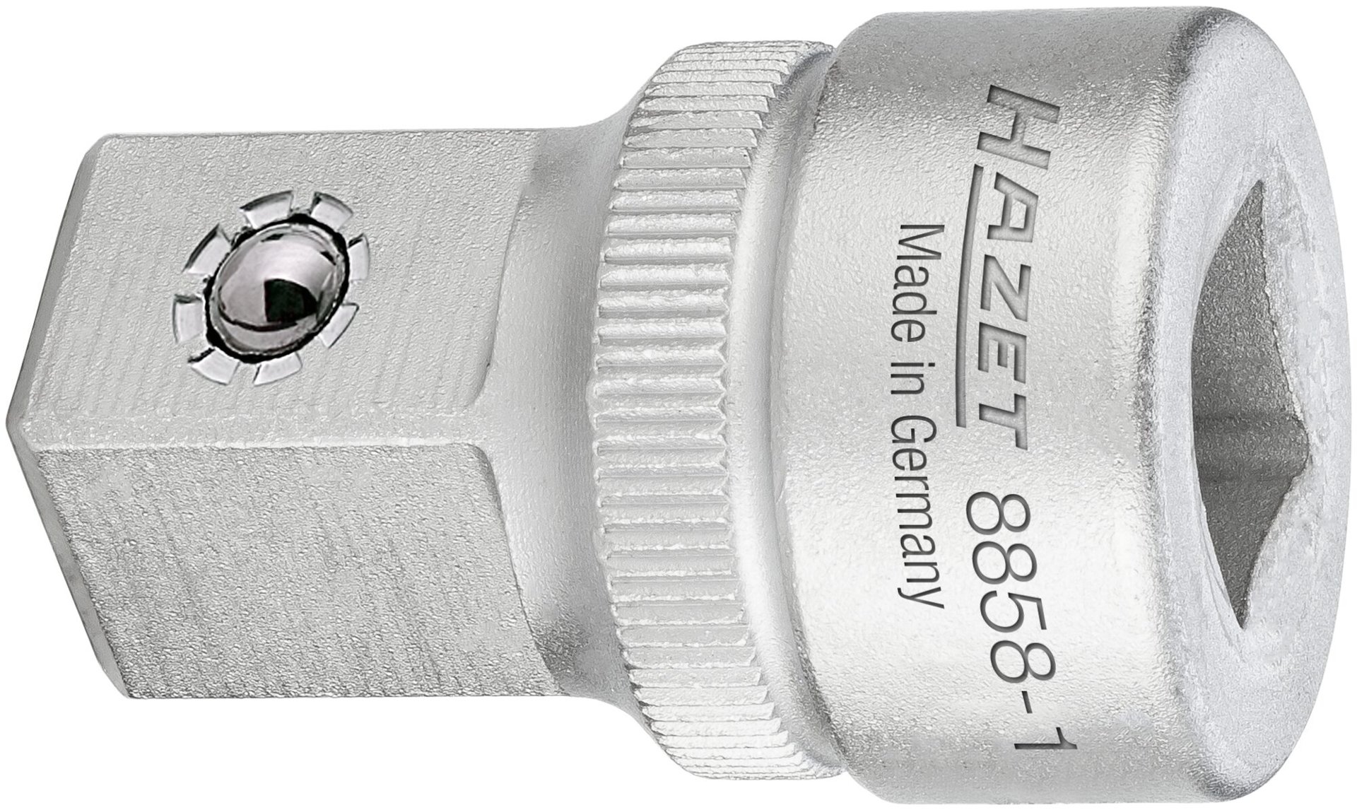 HAZET Vergrößerungsstück 8858-1 ∙ 3/8 Zoll (10 mm) Vierkant hohl ∙ 1/2 Zoll (12,5 mm) Vierkant massiv ∙ Länge: 36 mm Produktbild img1 L