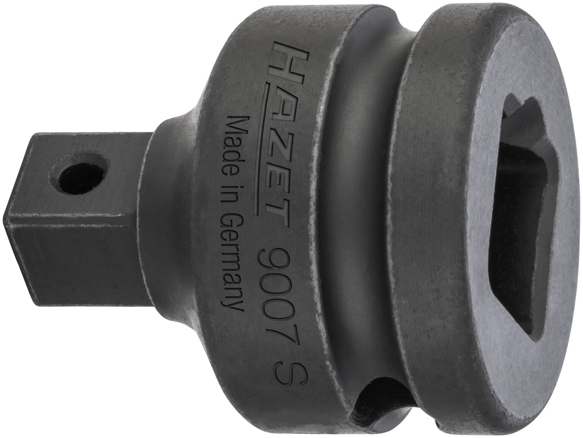 HAZET Reduzierstück 9007S ∙ 1/2 Zoll (12,5 mm) Vierkant hohl ∙ 3/8 Zoll (10 mm) Vierkant massiv ∙ Länge: 37 mm Produktbild img1 L