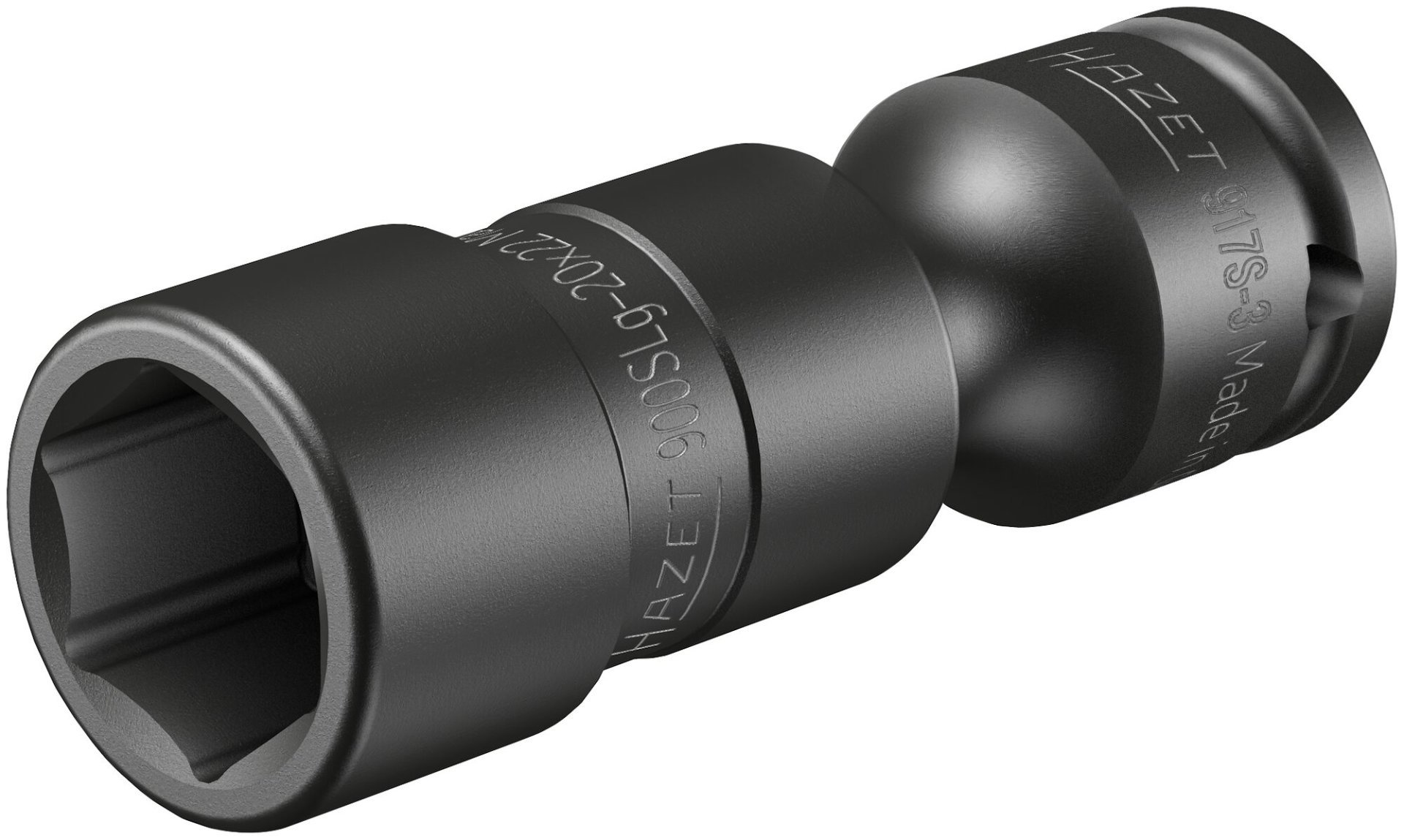 HAZET Schlag-, Maschinenschrauber Verlängerung 917S-3 ∙ 1/2 Zoll (12,5 mm) Vierkant hohl ∙ 1/2 Zoll (12,5 mm) Vierkant massiv ∙ Länge: 75 mm Produktbild img2 L