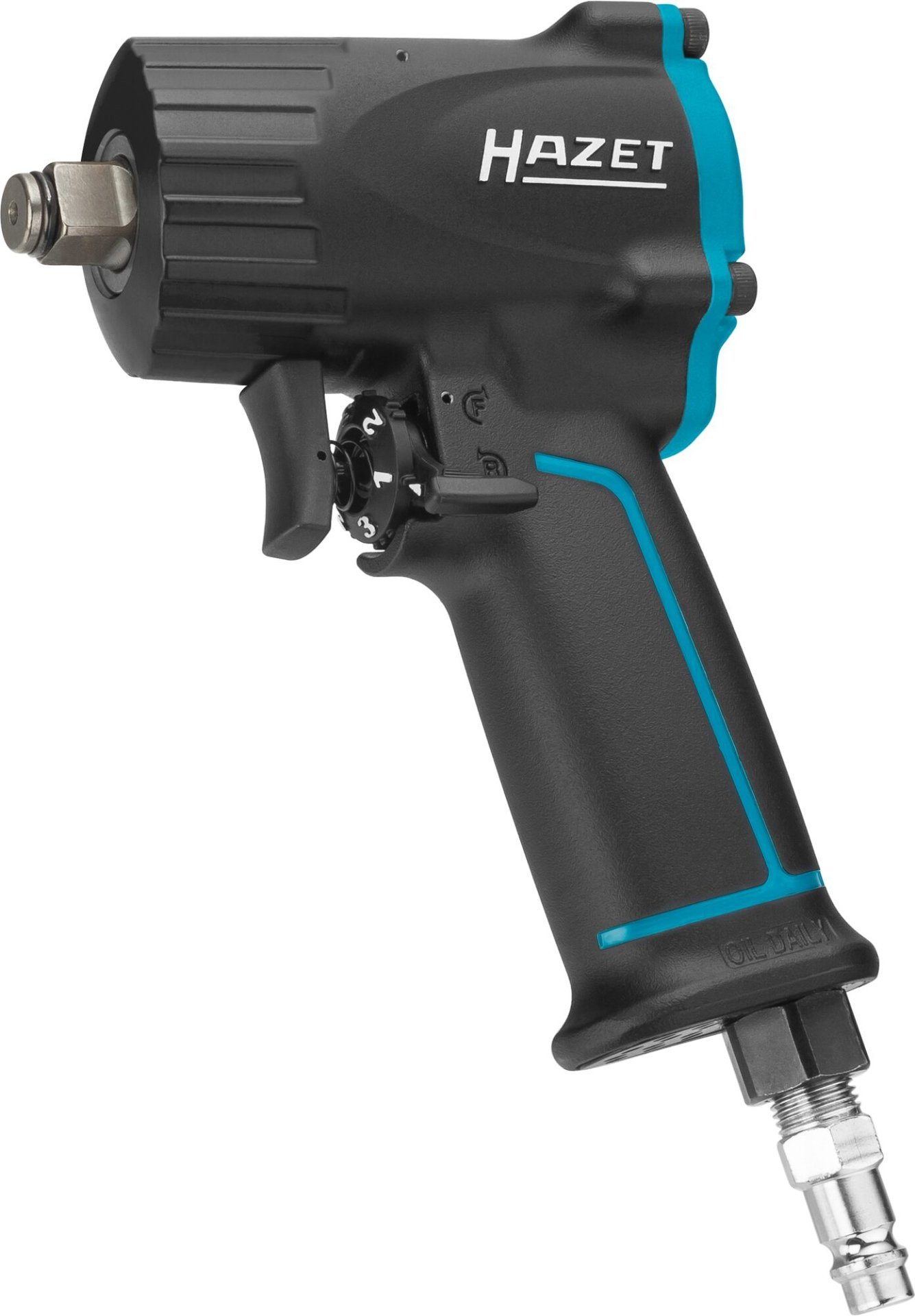 HAZET Schlagschrauber ∙ extra kurz 9012M ∙ Lösemoment maximal [Nm]: 1100 Nm ∙ 1/2 Zoll (12,5 mm) Vierkant massiv ∙ Jumbohammer-Schlagwerk Produktbild img1 L