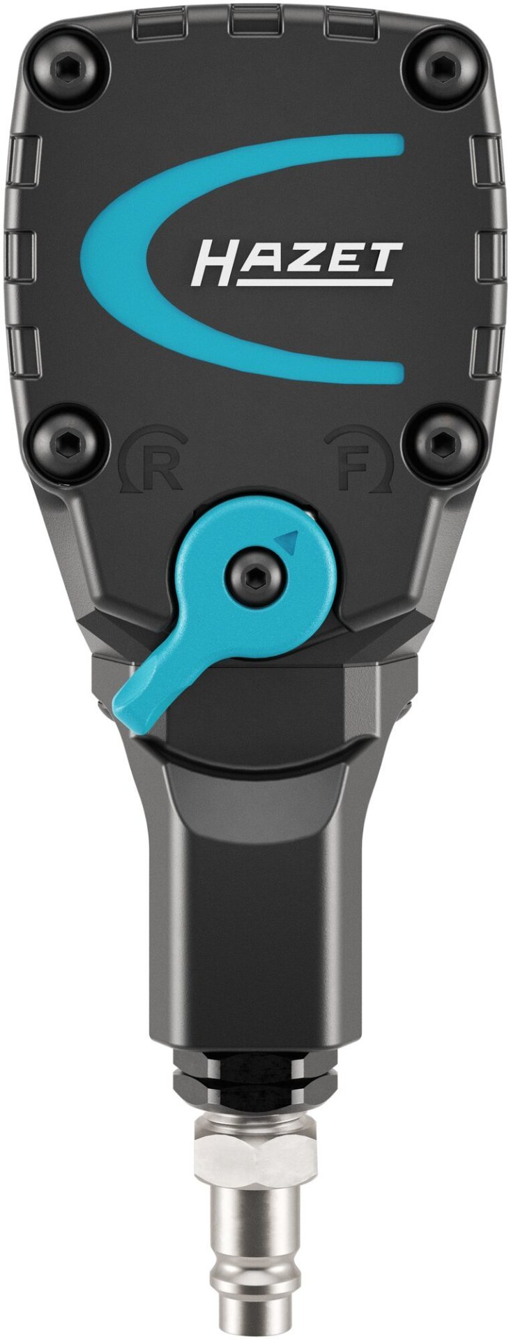 HAZET Twin Turbo Faust Schlagschrauber 9012PTT ∙ Lösemoment maximal [Nm]: 550 Nm ∙ 1/2 Zoll (12,5 mm) Vierkant massiv ∙ L x B x H: 85 mm x 64 mm x 141 mm ∙ Hochleistungs-Doppelhammer-Schlagwerk Produktbild img3 L